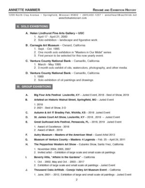 Resume & Exhibition History 202110241024 2